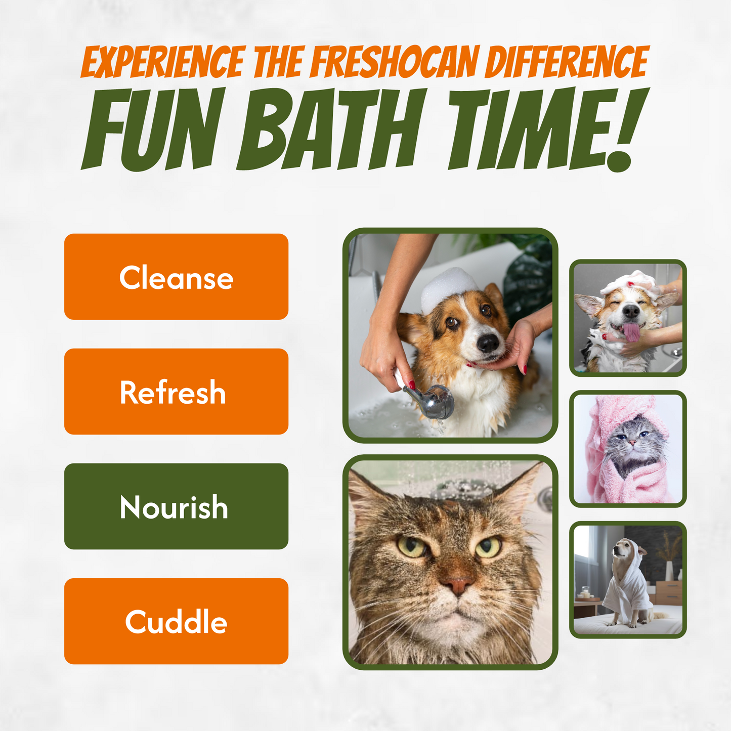 Petgreen Waterless Dry Bath Shampoo for ( Dog and cat )