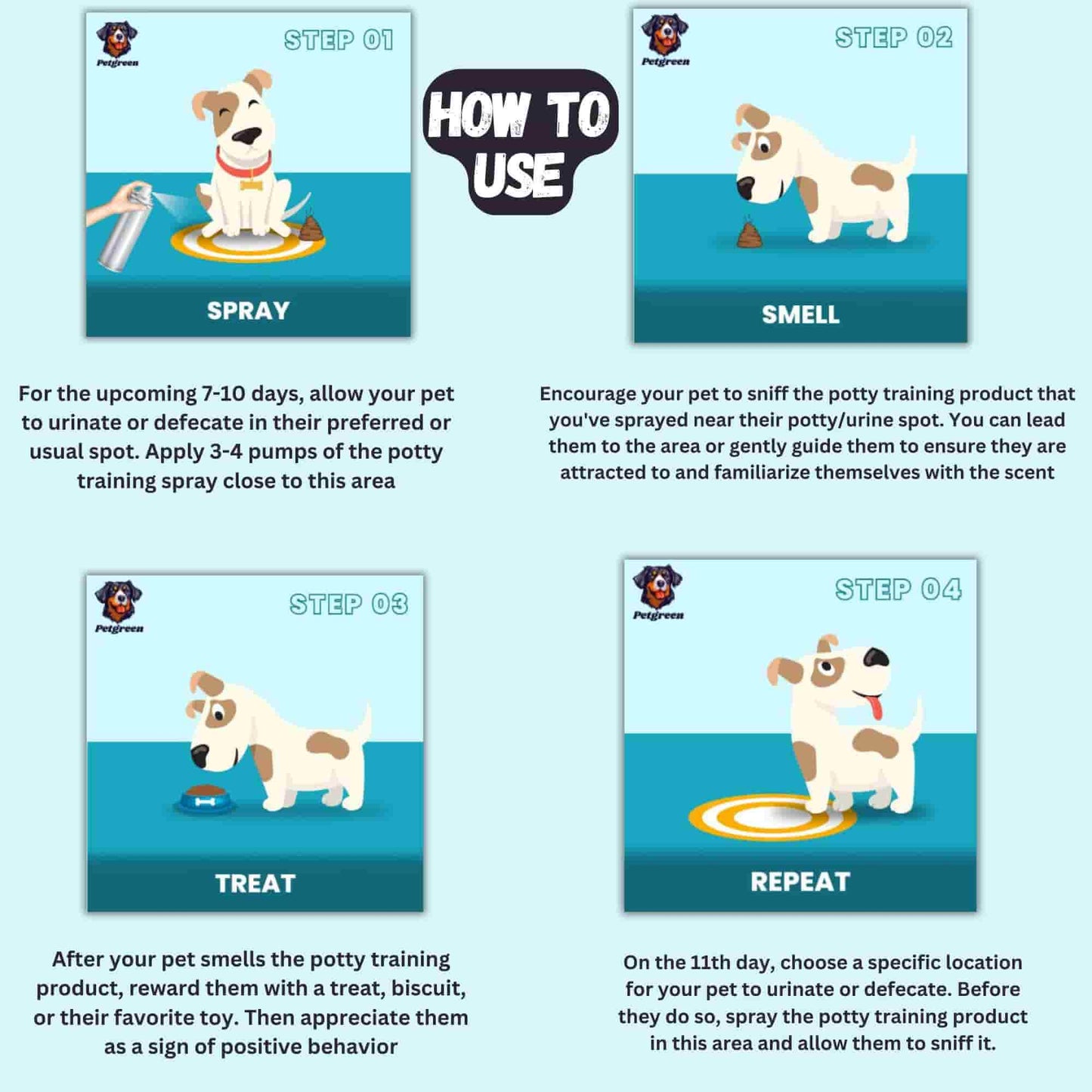 Petgreen™ Natural Potty & Toilet Training Spray For Dogs And Cats ( Buy 1 get 1 Free )