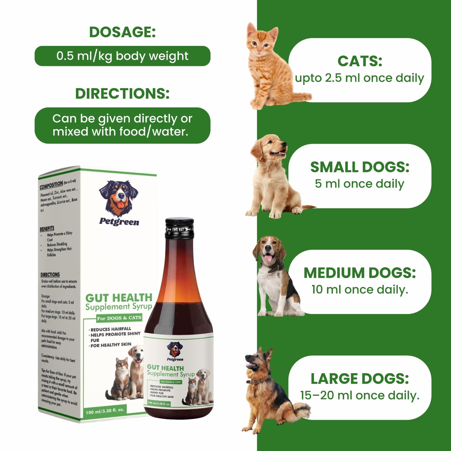 Petgreen Gut Health Supplement Syrup