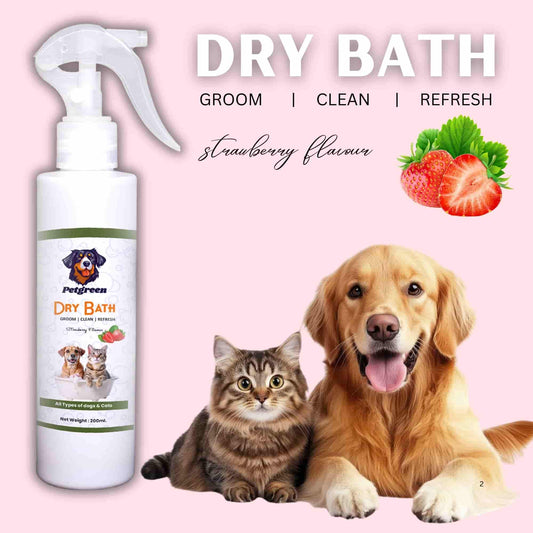 Petgreen Waterless Dry Bath Shampoo for  ( Dog and cat )
